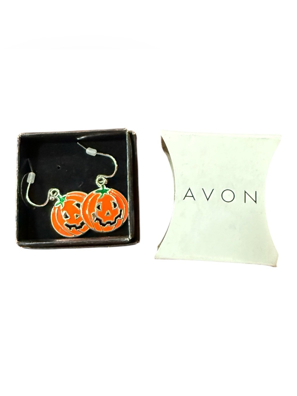 Avon Orange Pumpkin Jack-o'-Lantern Earrings